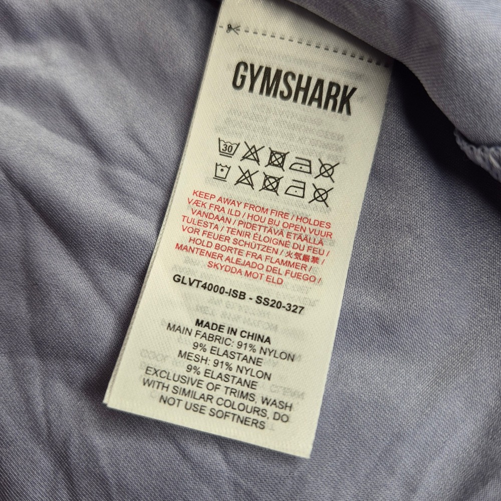Gymshark Sol Lift Tank Intense Steel Blue Womens Medium GLVT4000-ISB NWT - Picture 3 of 11